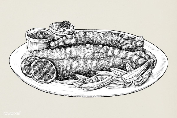 Мясо гравюра