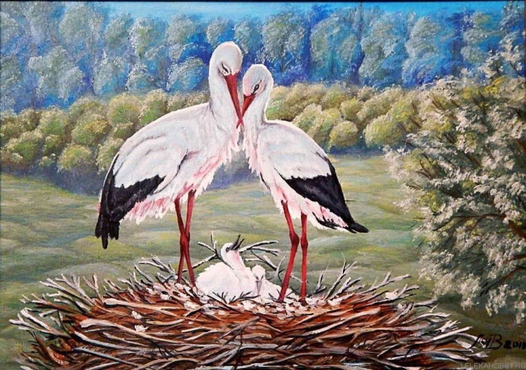 Художник Бессонов Сергей Аисты