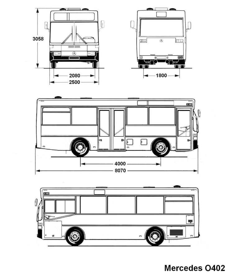 ПАЗ 3237 габариты