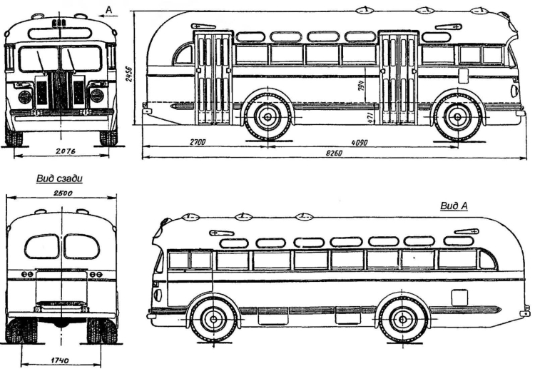 ПАЗ Аврора 4230 габариты