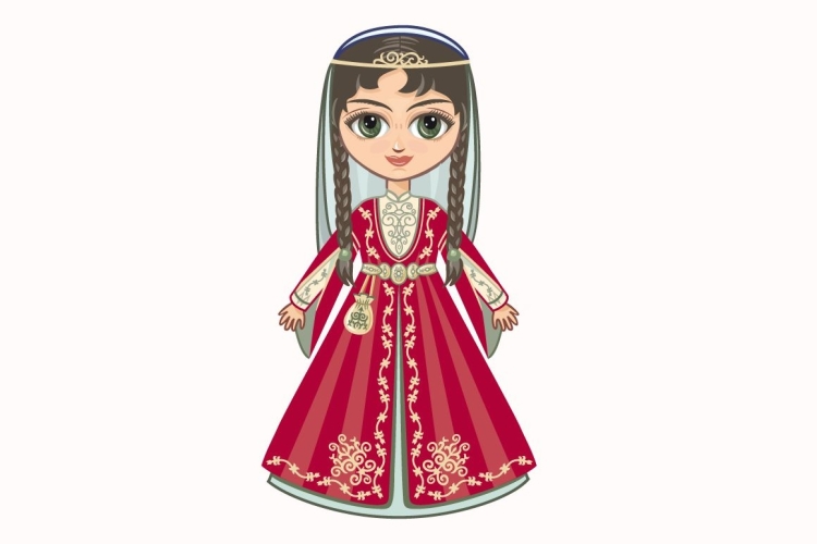 Армянский национальный костюм рисунок