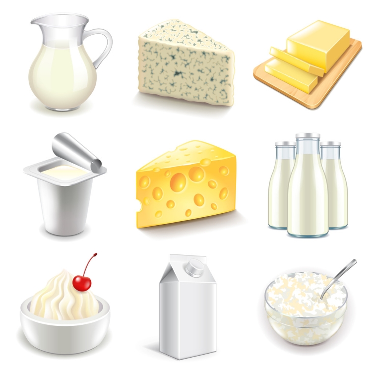 Молочная продукция мультяшная