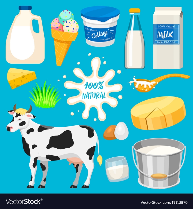 Плакат молочная продукция