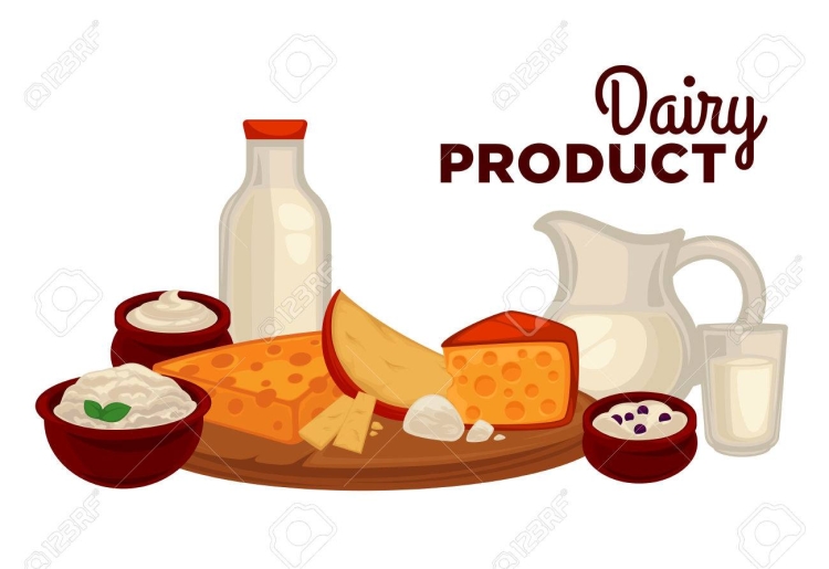 Молочная продукция мультяшная