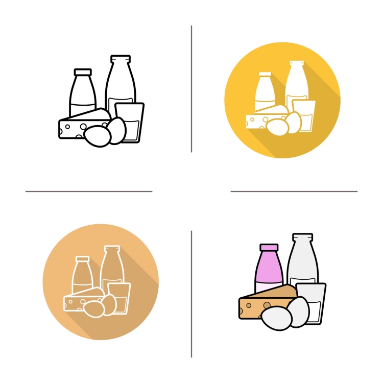 Иконки молочной продукции