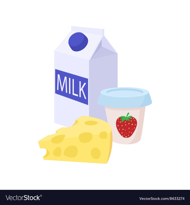 Значки продуктов вектор молочные продуктов