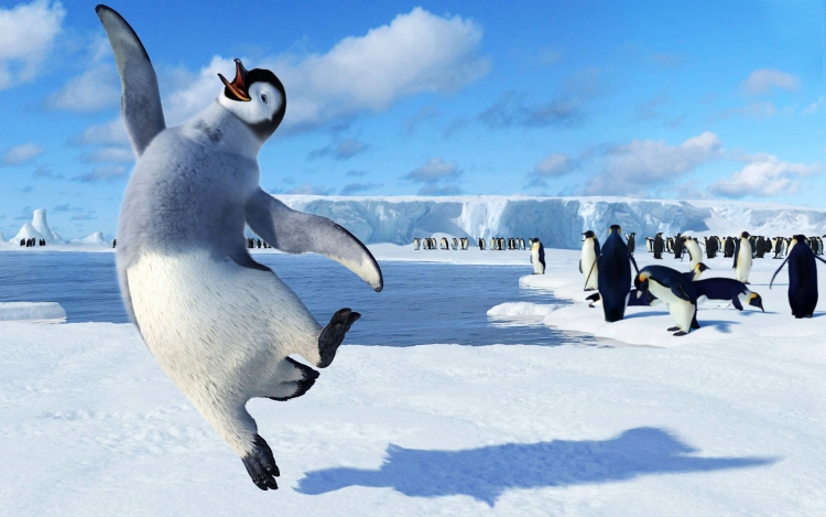 Рисунок пингвины в антарктиде