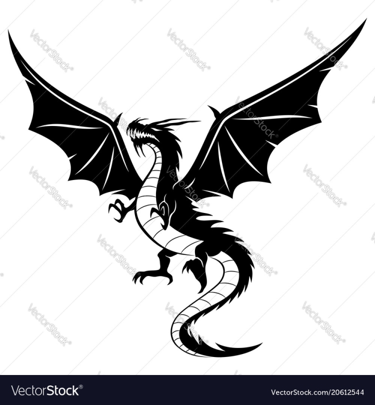Черный дракон рисунок