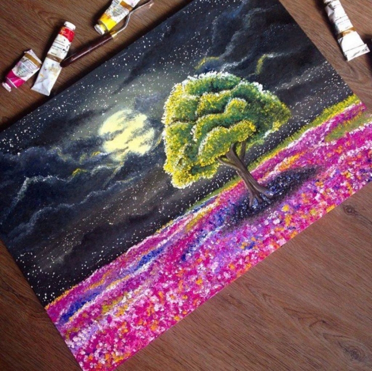 Рисунки для срисовки красками