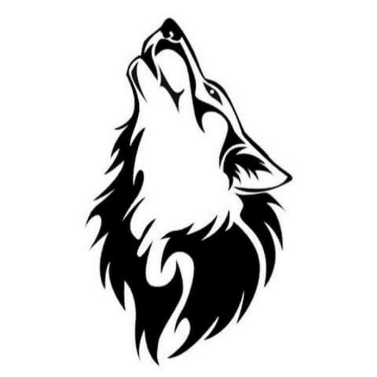 Волк контурный рисунок