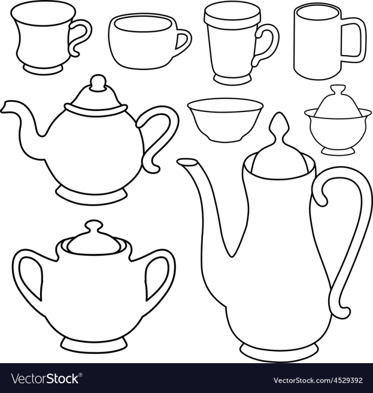 Рисование чайный сервиз