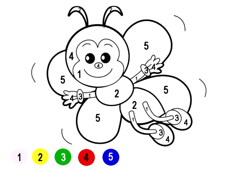 Математическая раскраска цифры для дошкольников