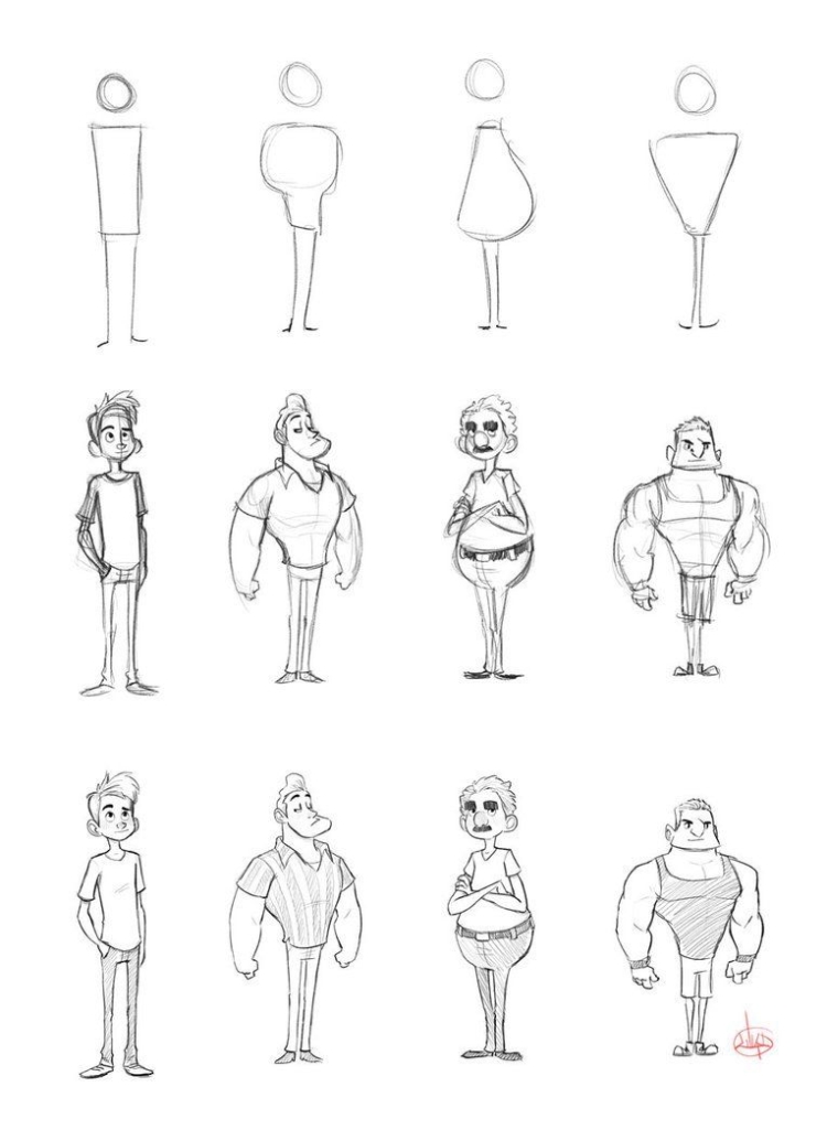 Рисунки разных персонажей