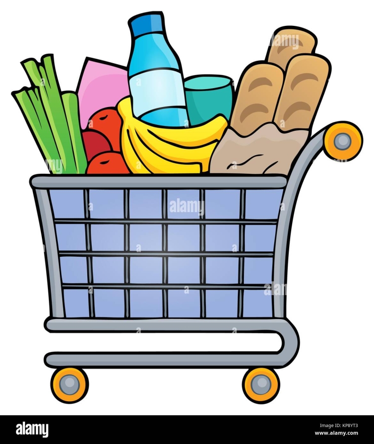 Корзина для продуктов нарисованная