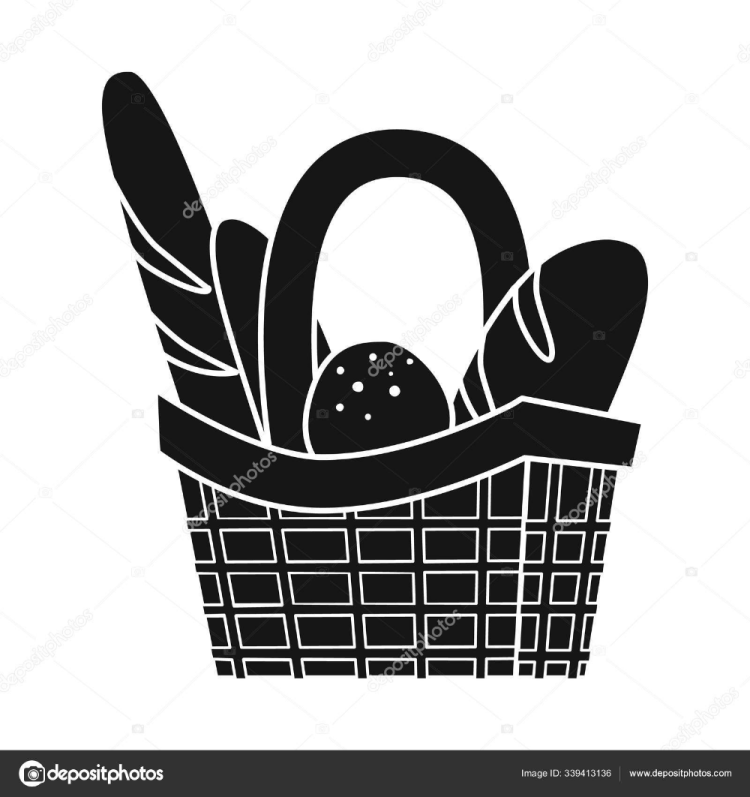 Корзинка для продуктов вектор