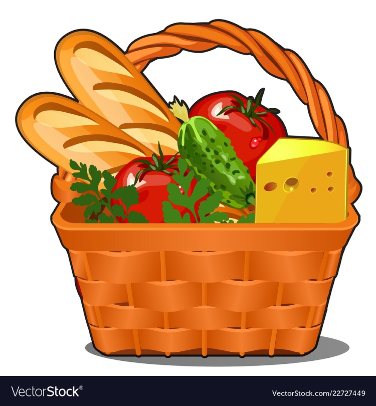 Корзина с продуктами для детей