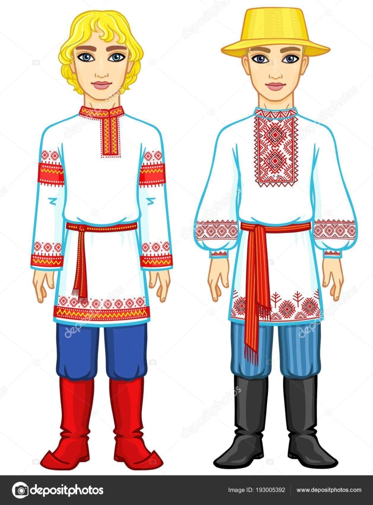 Национальный костюм белорусов рисунок