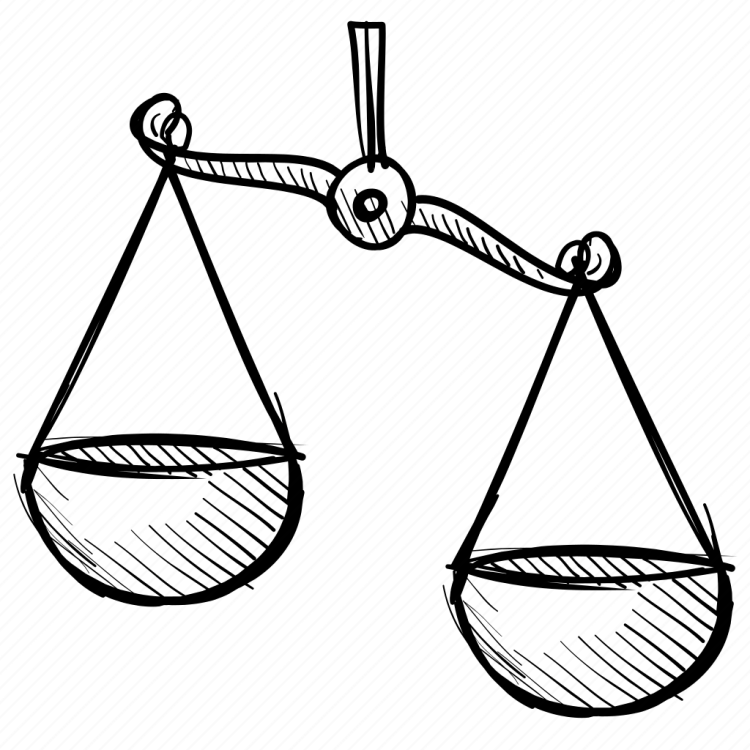 Весы знак зодиака контур