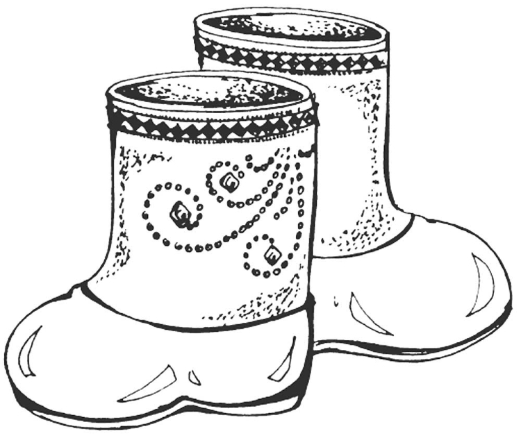 Сапоги с цветами акварель