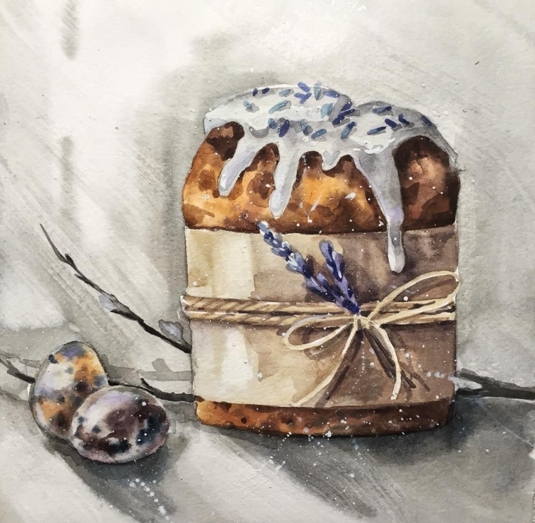 Кулич рисунок