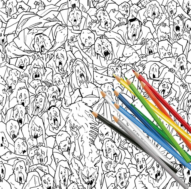 Doodle Coloring Page город