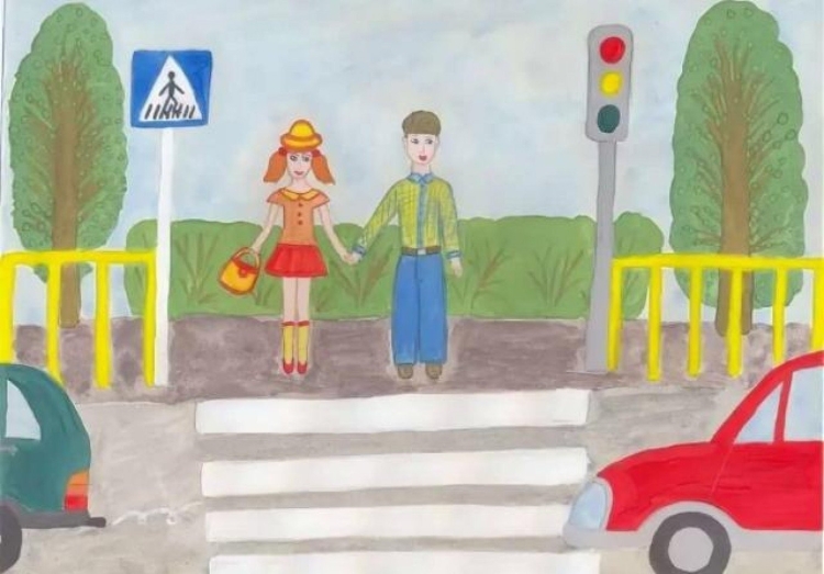 Рисунок на тему пешеход
