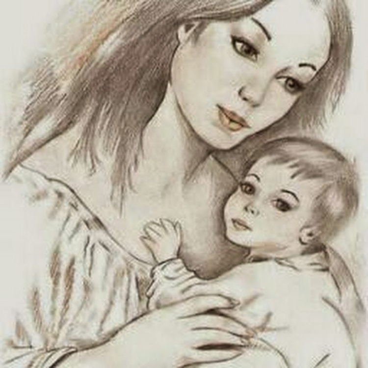 Рисунок мамины глаза
