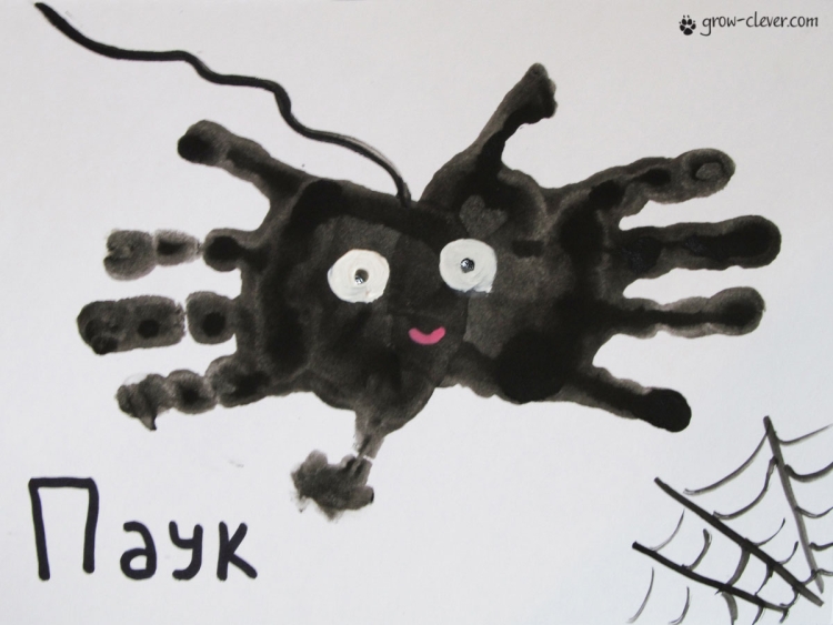 Паук на ладошке