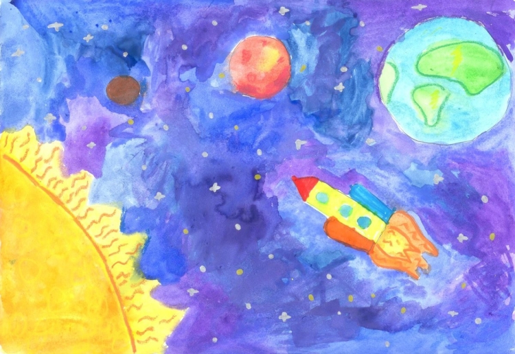 Рисование для детей космос