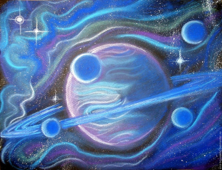 Космос пастелью
