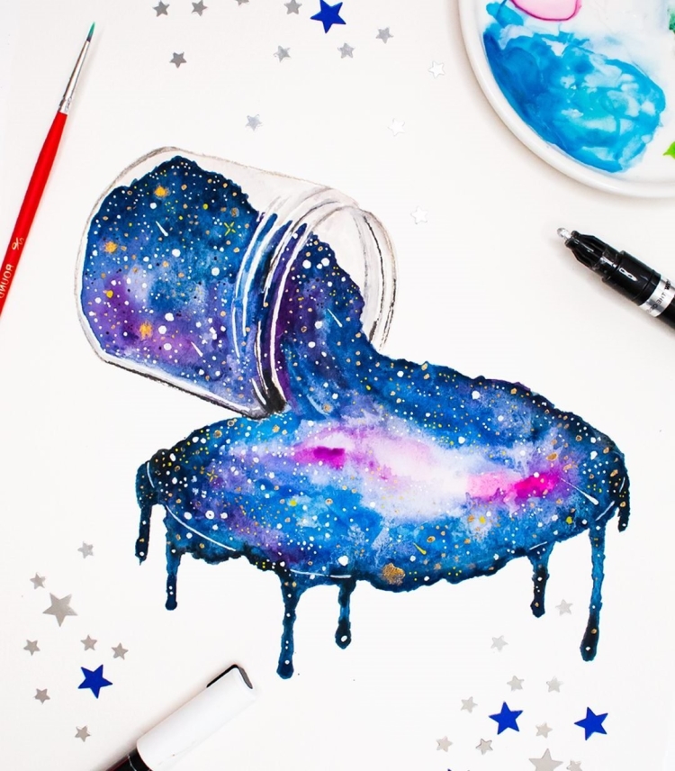 Рисунки космоса для срисовки
