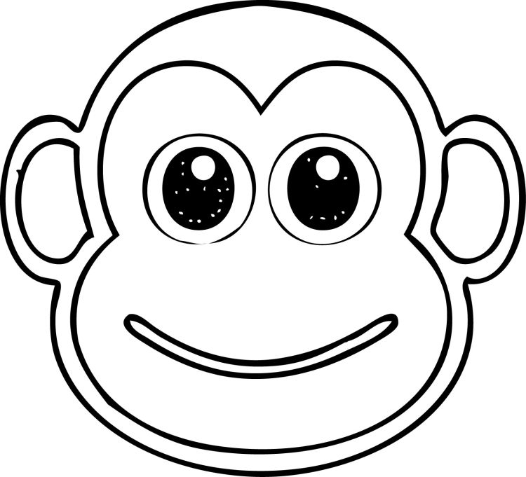 Рисунок голова обезьяны