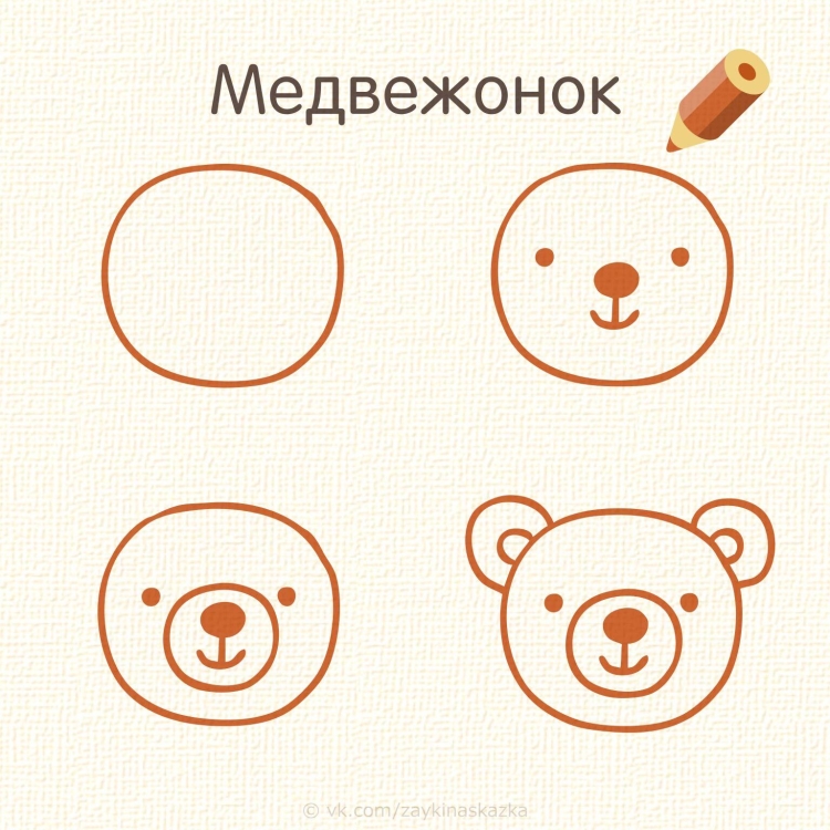 Мордочки животных для детей простые