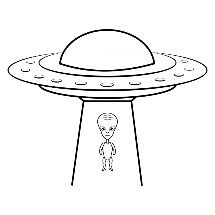 Инопланетный корабль карандашом легко
