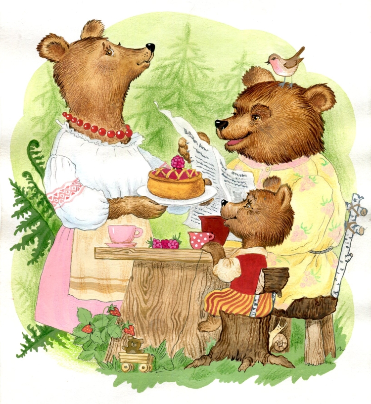 Рисунок к сказке три медведя