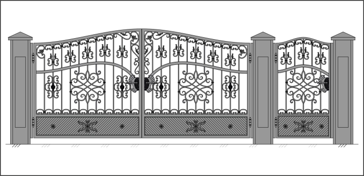 Забор с калиткой рисунок