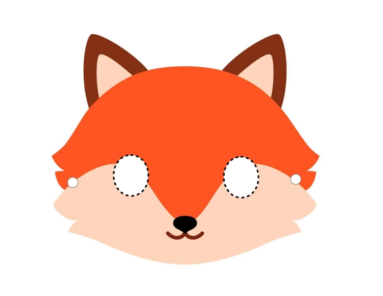 Маска лисы на голову — Все для детского сада