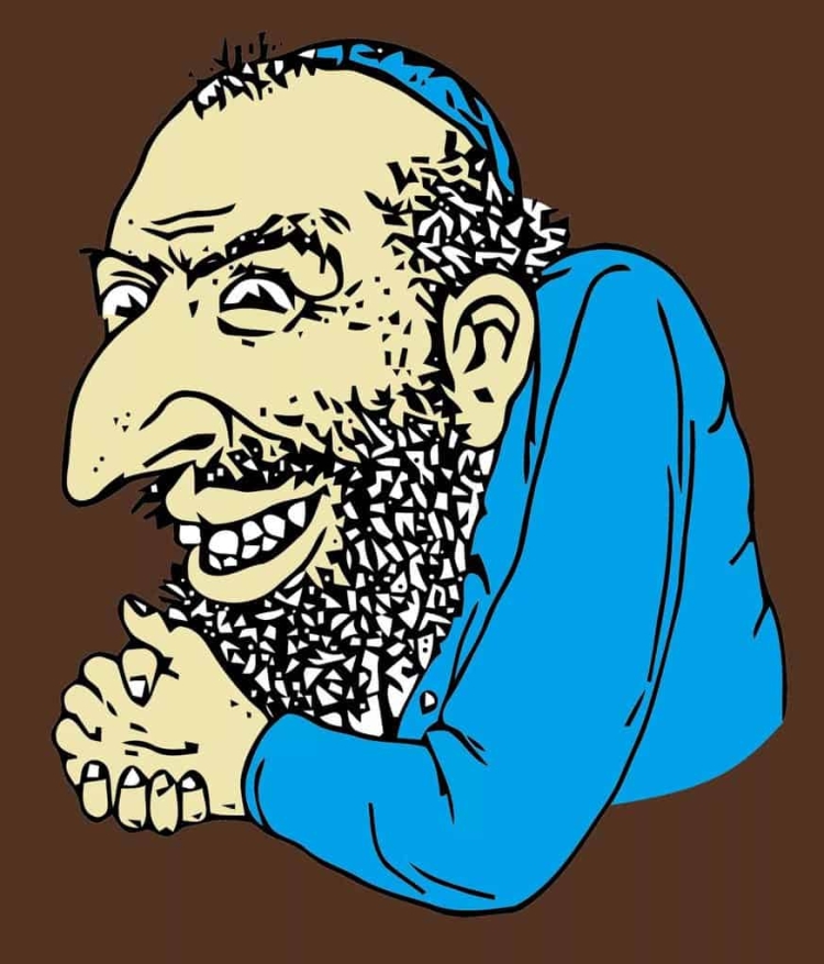 Еврей на прозрачном фоне