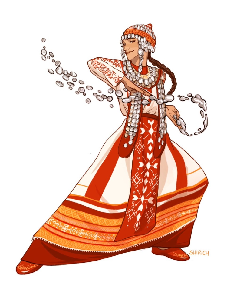 Национальный костюм чувашей рисунок