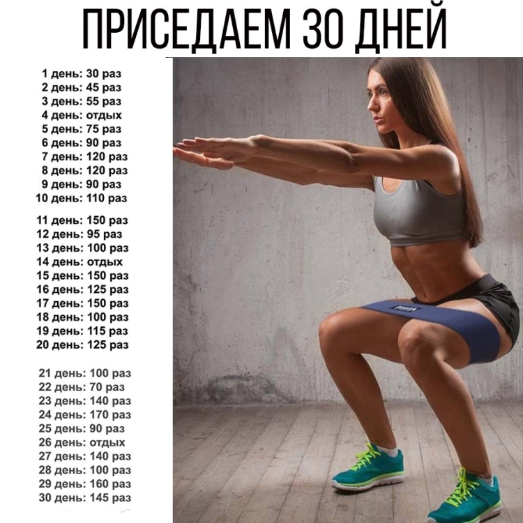 Приседания для похудения