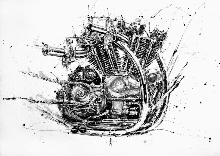 Двигатель рисунок