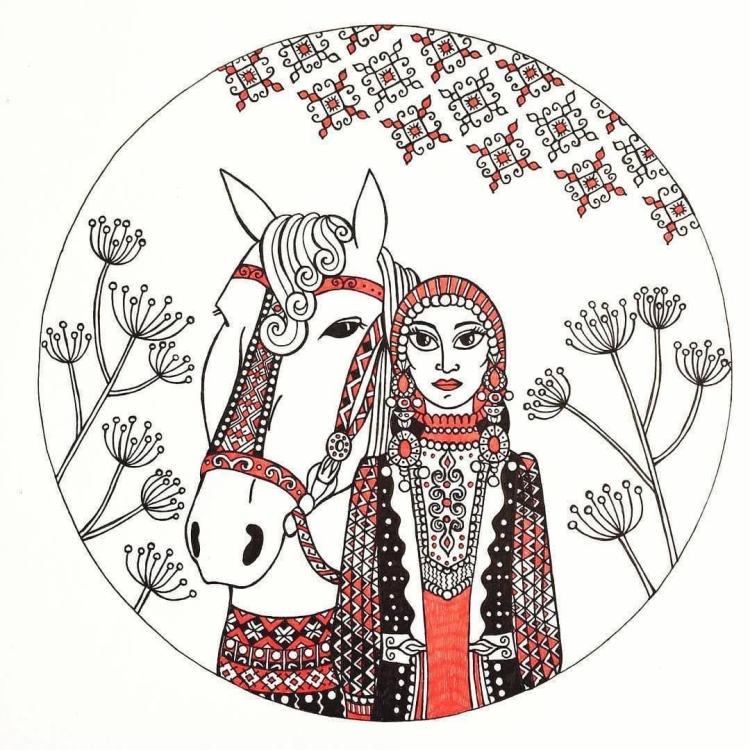Башкирка рисунок