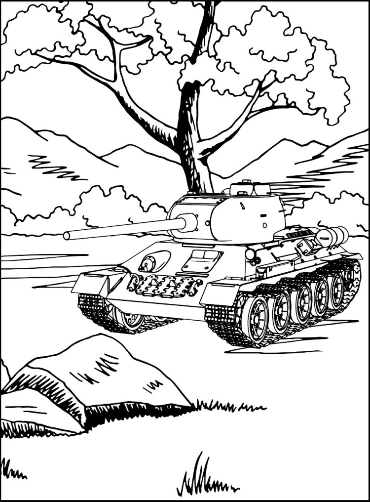 Танки раскраска военных для н лет
