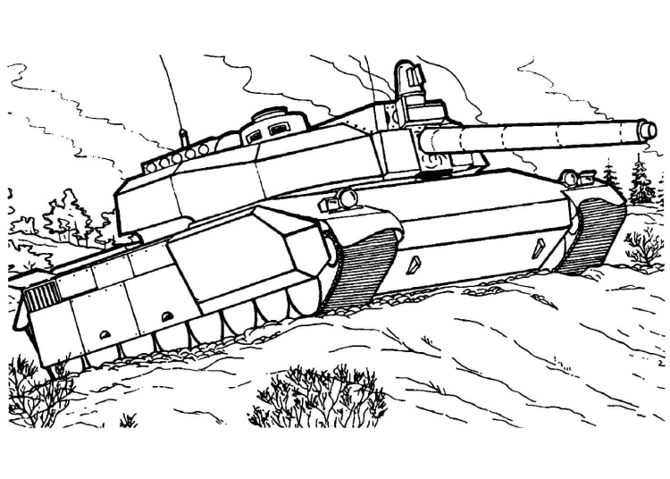 Танк Леклерк раскраска