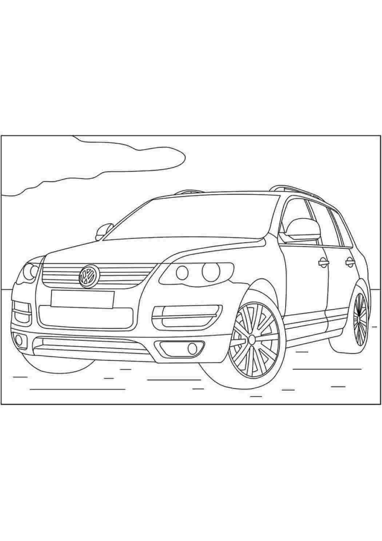 Раскраска Volkswagen Touareg