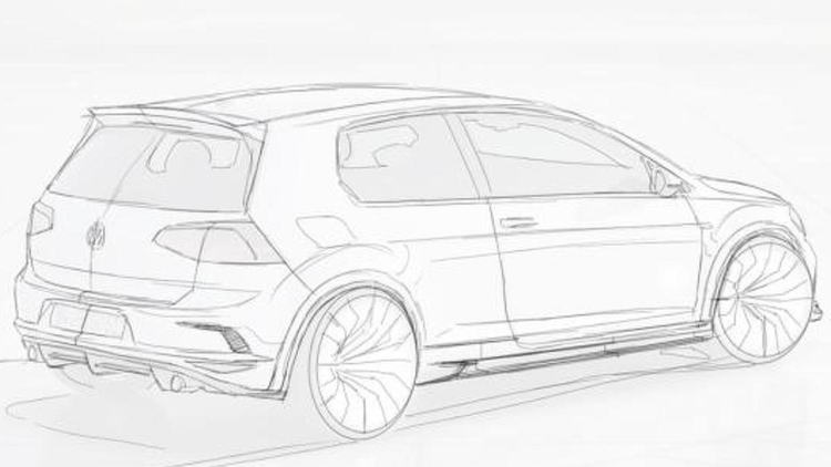 VW Golf 7 GTI карандашом