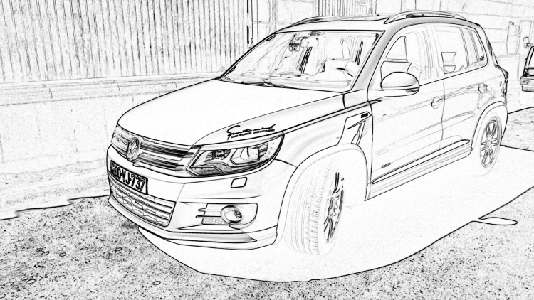 Раскраска Volkswagen Tiguan 2021
