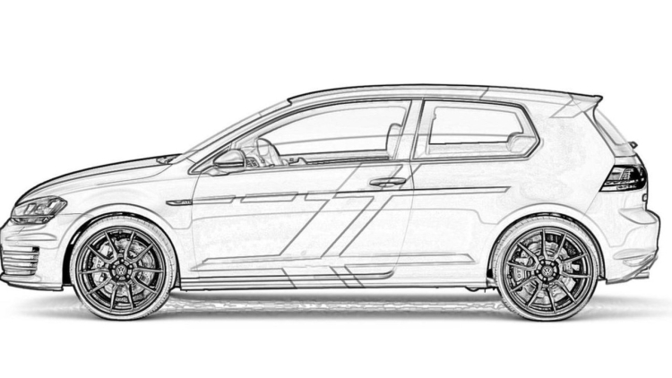 Volkswagen Golf 7 раскраска