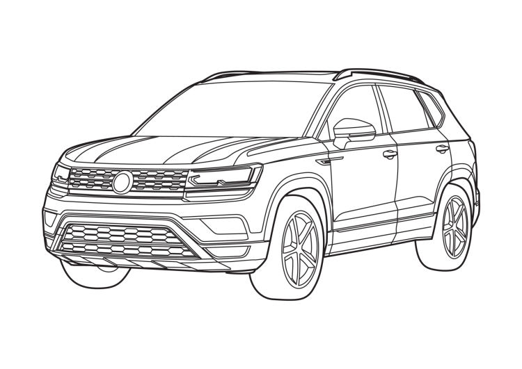 Volkswagen Tiguan раскраска