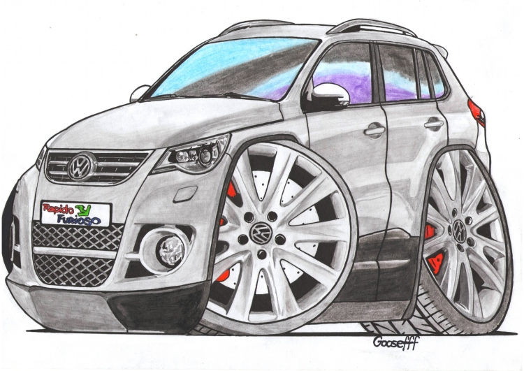 VW Tiguan шарж